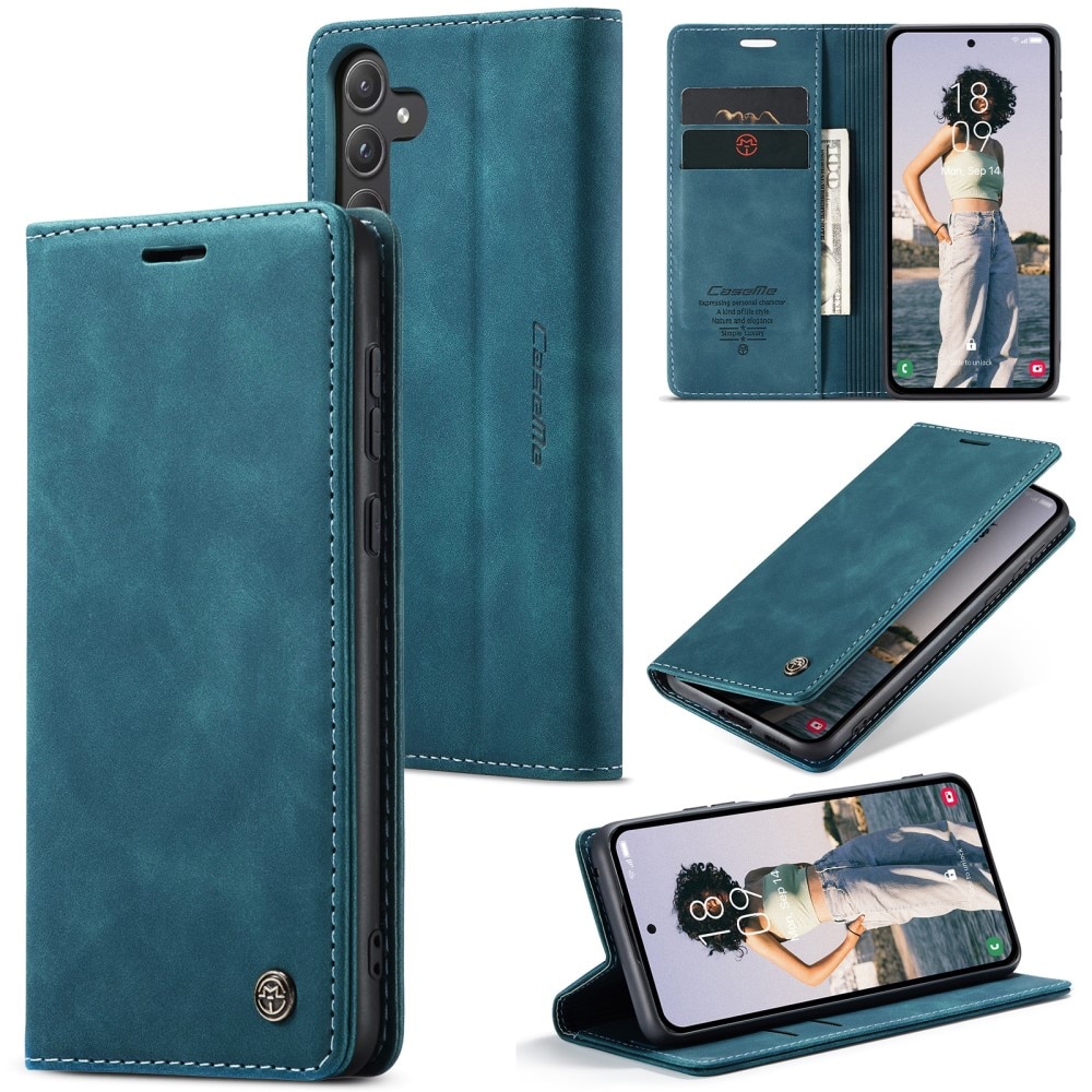 Slim Plånboksfodral Samsung Galaxy A55 Blå