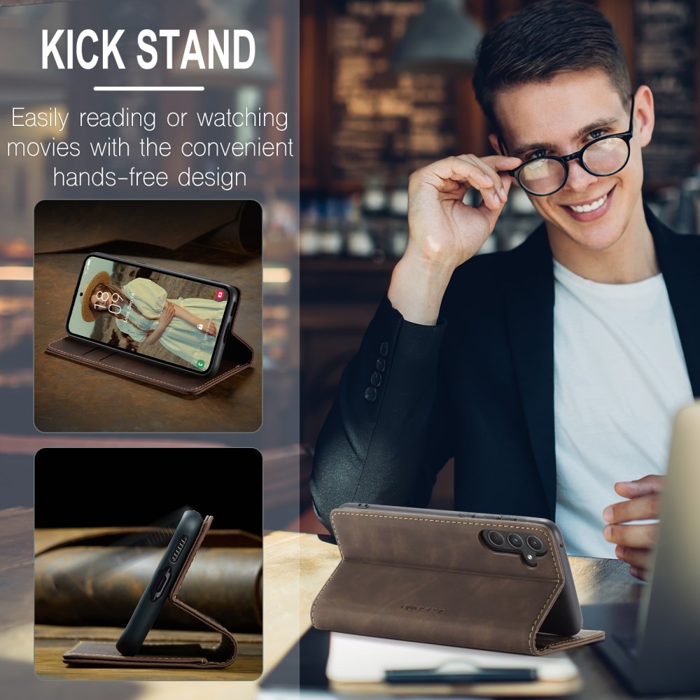 Slim Plånboksfodral Samsung Galaxy A55 Brun