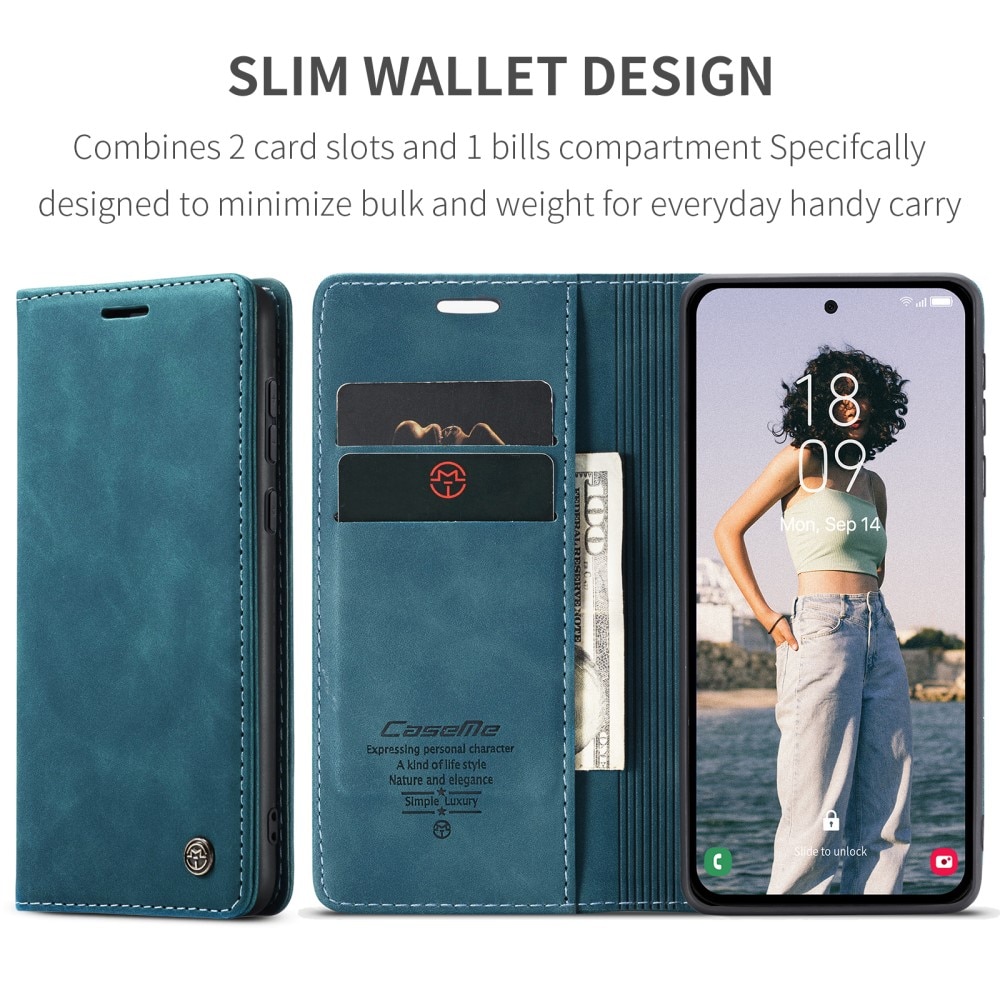 Slim Plånboksfodral Samsung Galaxy A35 blå