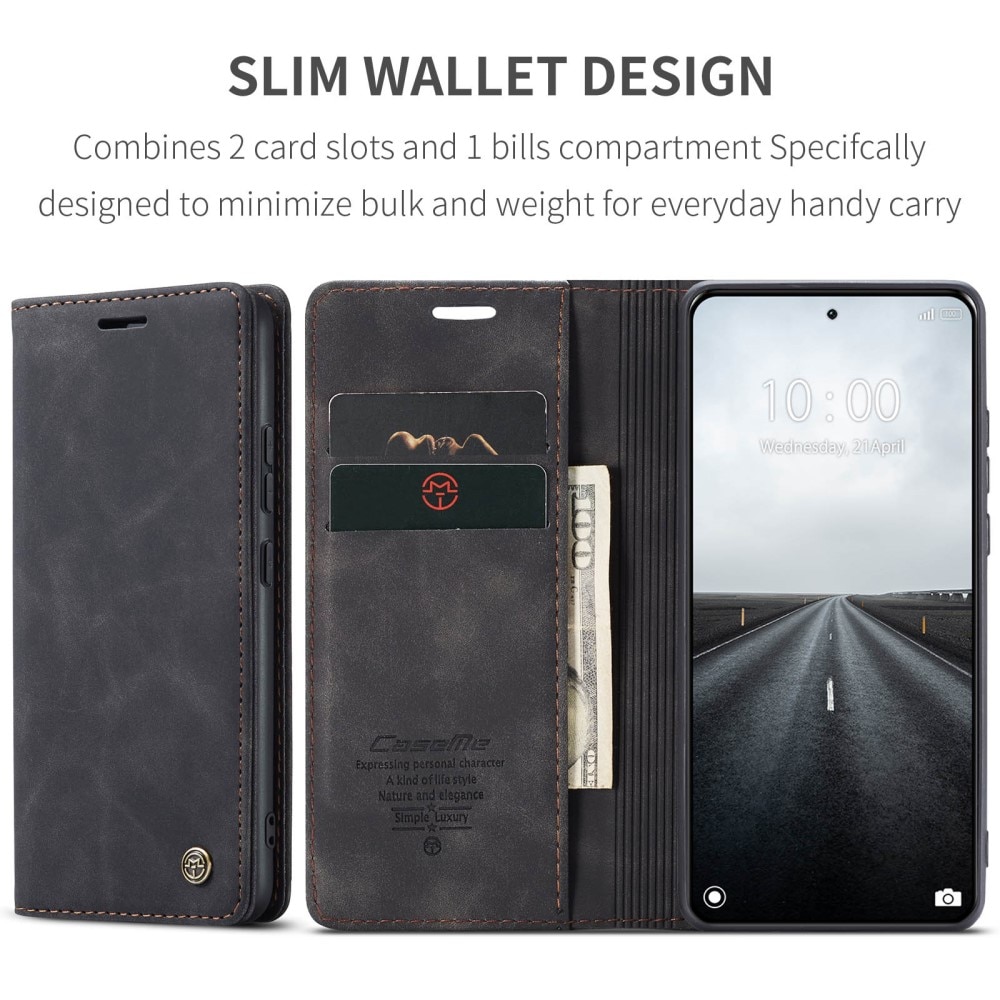 Slim Plånboksfodral Xiaomi 14 Pro svart