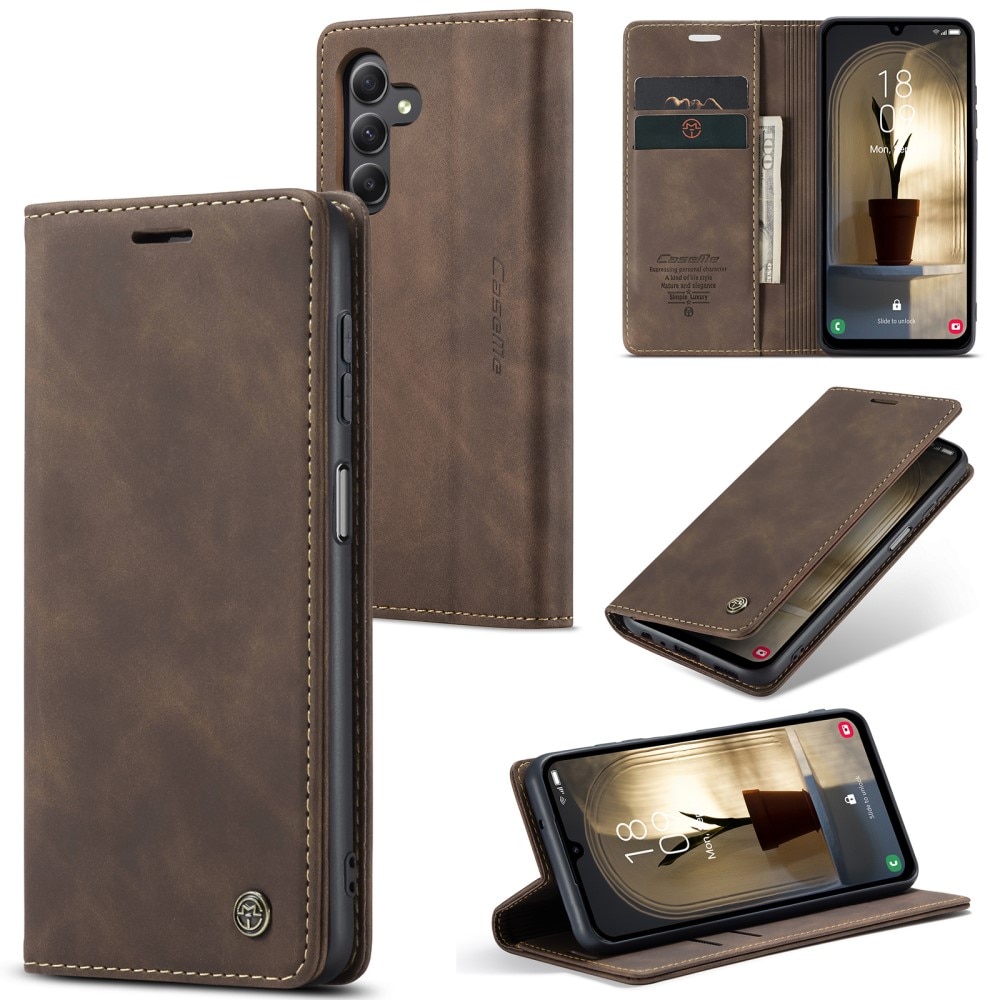 Slim Plånboksfodral Samsung Galaxy A25 Brun