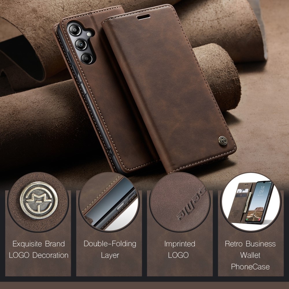 Slim Plånboksfodral Samsung Galaxy A05s brun