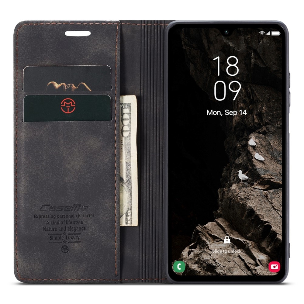 Slim Plånboksfodral Samsung Galaxy A05s svart