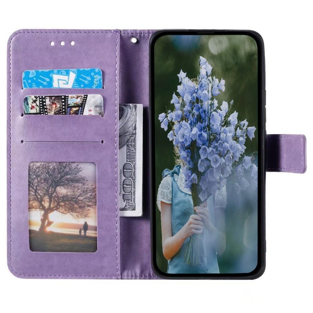 Läderfodral Mandala Sony Xperia 10 VI lila