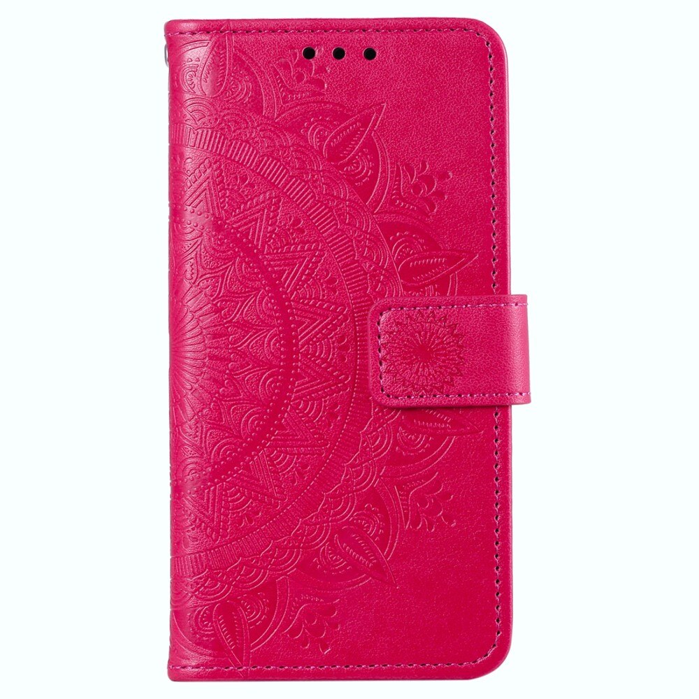 Läderfodral Mandala Sony Xperia 10 VI cerise