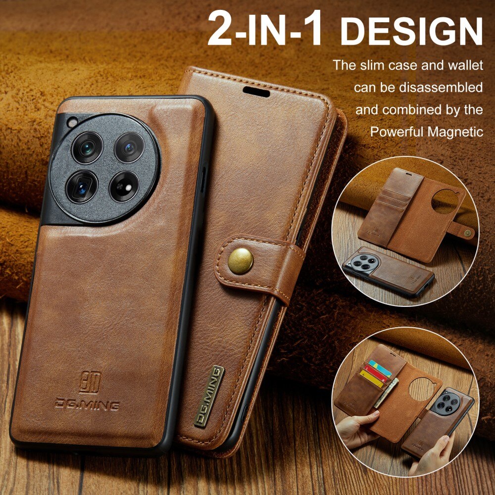 Magnet Wallet OnePlus 12 Cognac