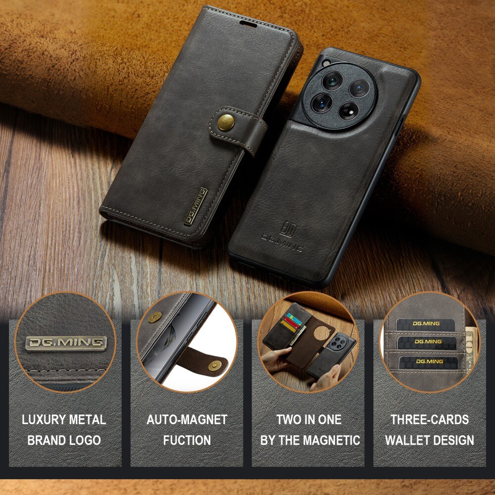 Magnet Wallet OnePlus 12 Brown