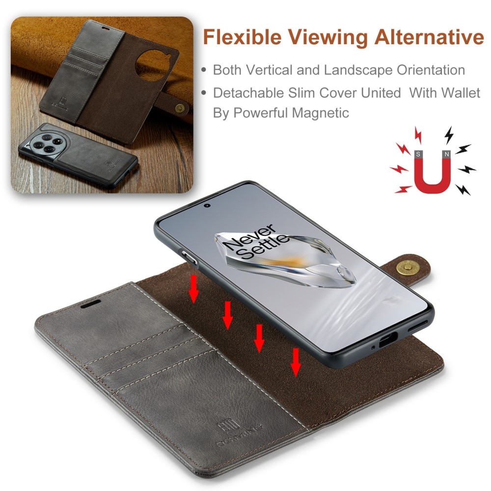 Magnet Wallet OnePlus 12 Brown