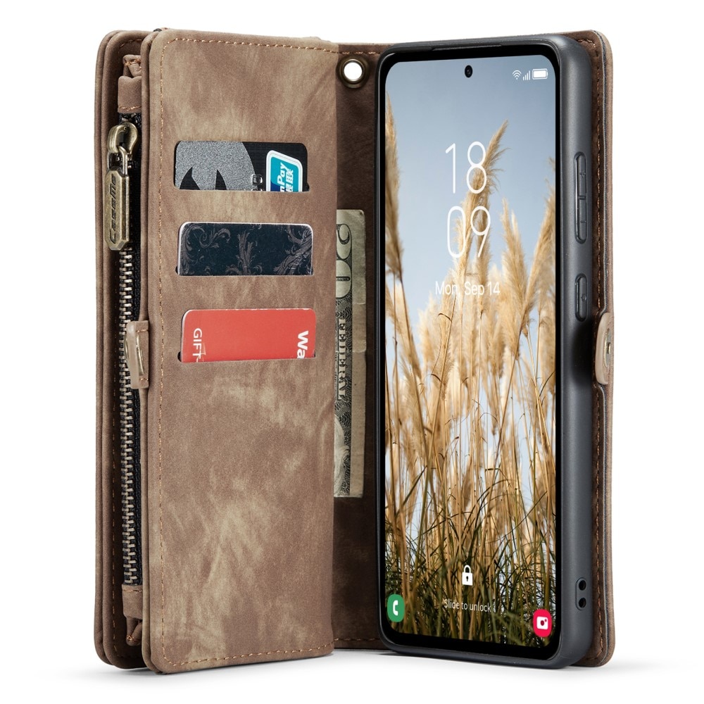 Multi-slot Plånboksfodral Samsung Galaxy A35 Brun
