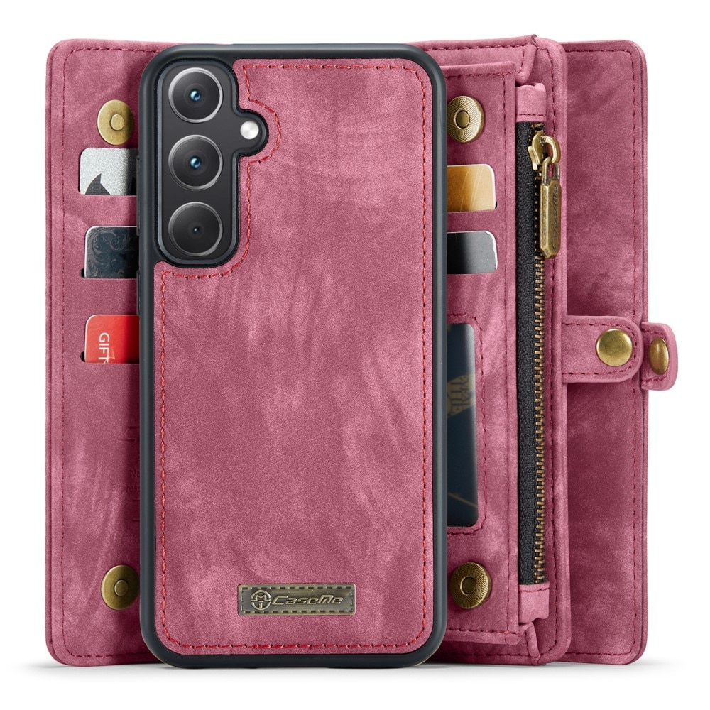 Multi-slot Plånboksfodral Samsung Galaxy A35 Röd