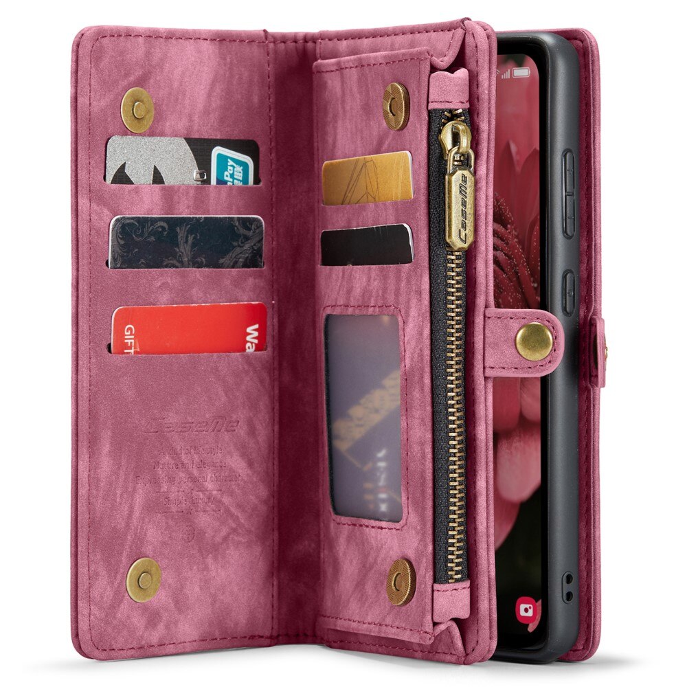 Multi-slot Plånboksfodral Samsung Galaxy A35 Röd