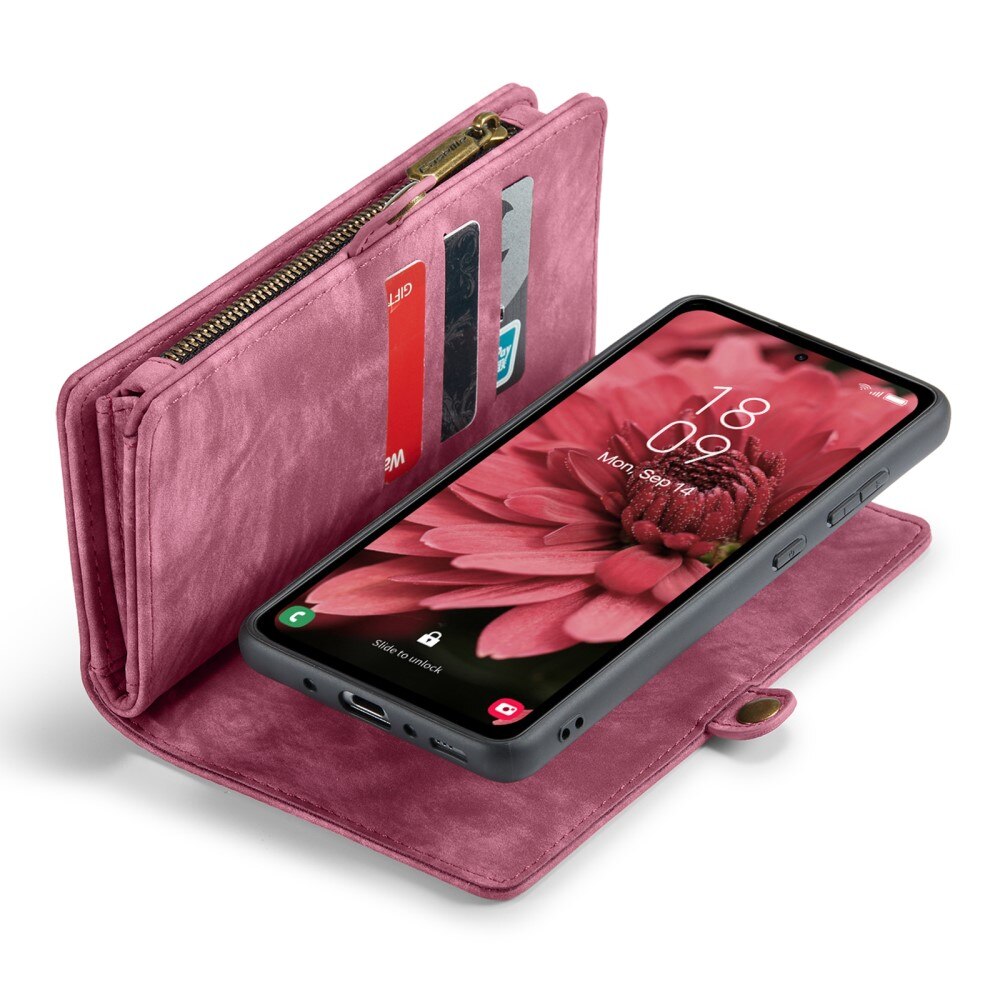 Multi-slot Plånboksfodral Samsung Galaxy A35 Röd