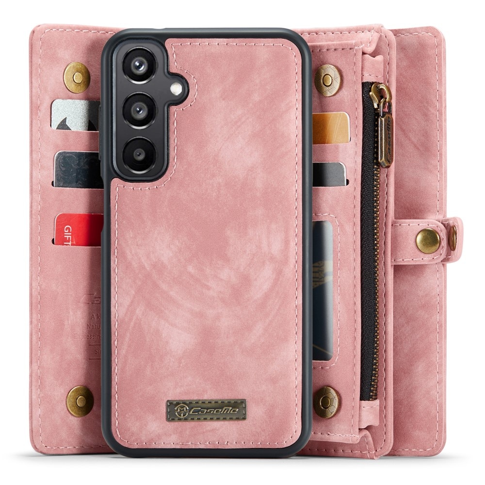 Multi-slot Plånboksfodral Samsung Galaxy A15 rosa