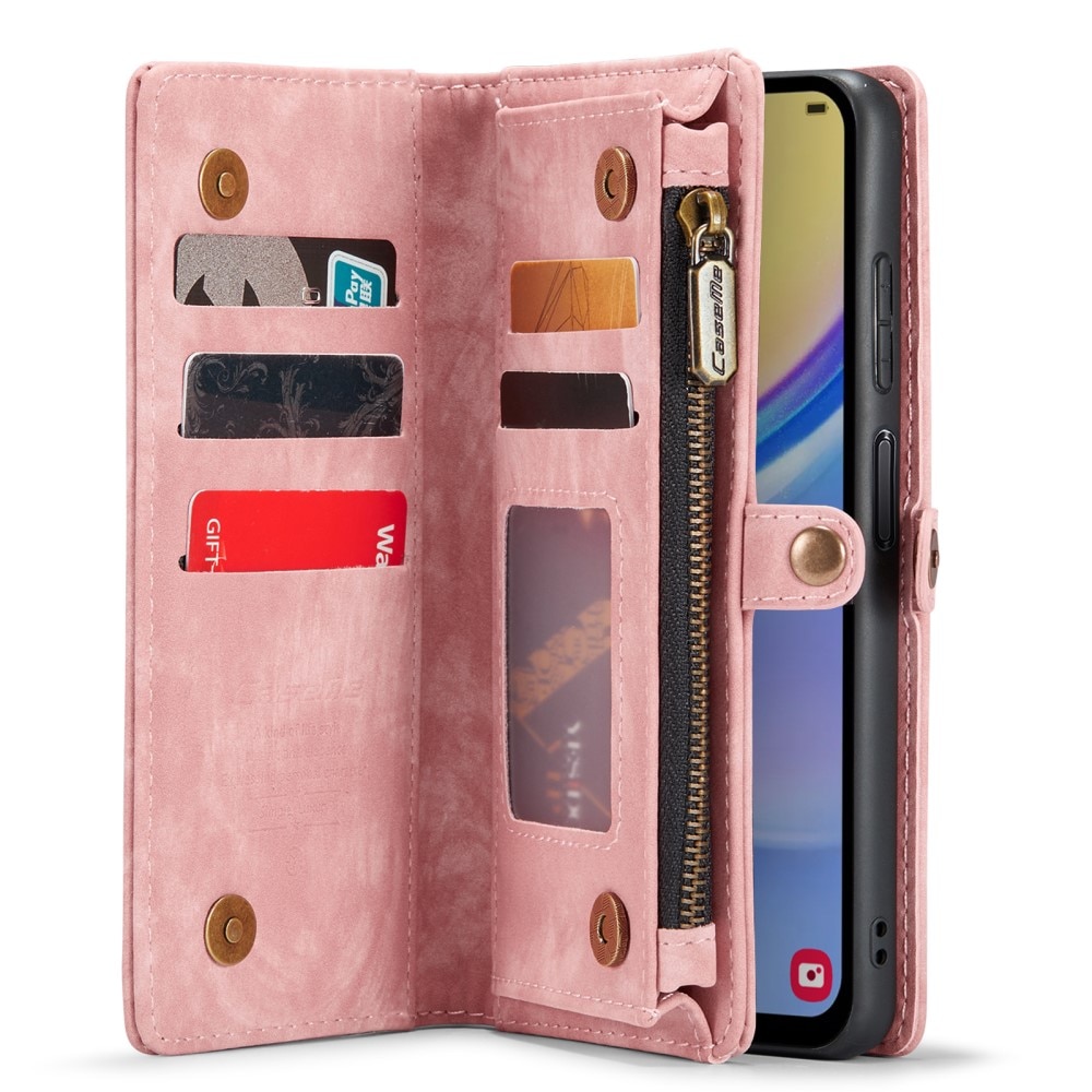 Multi-slot Plånboksfodral Samsung Galaxy A15 rosa