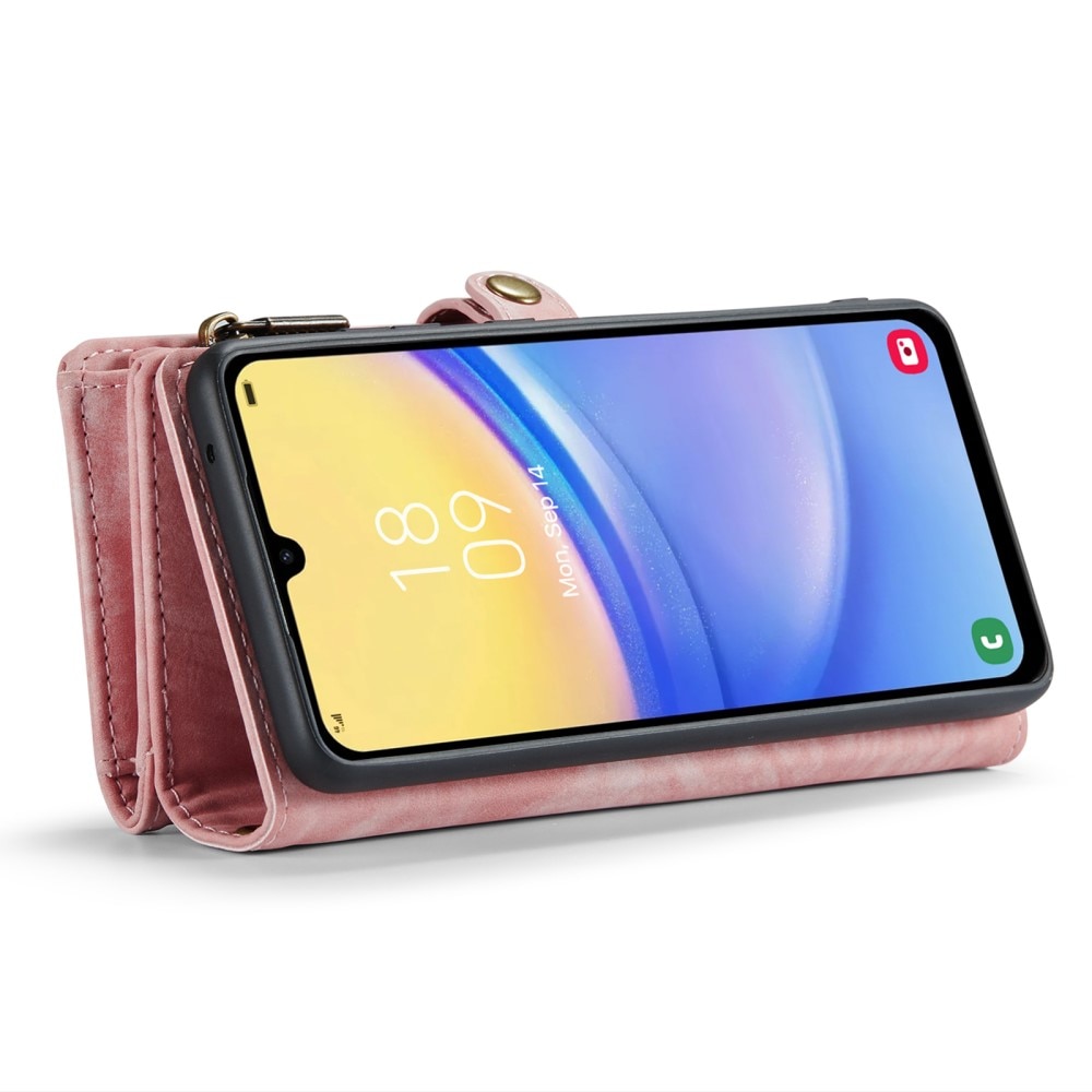 Multi-slot Plånboksfodral Samsung Galaxy A15 rosa
