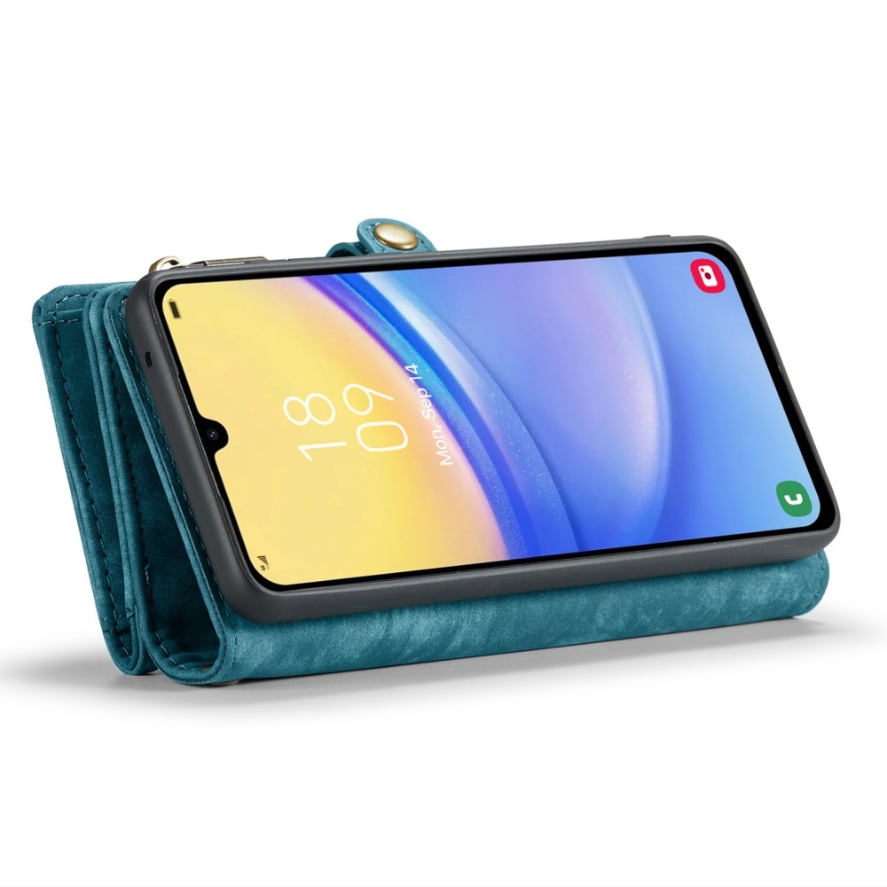 Multi-slot Plånboksfodral Samsung Galaxy A15 blå