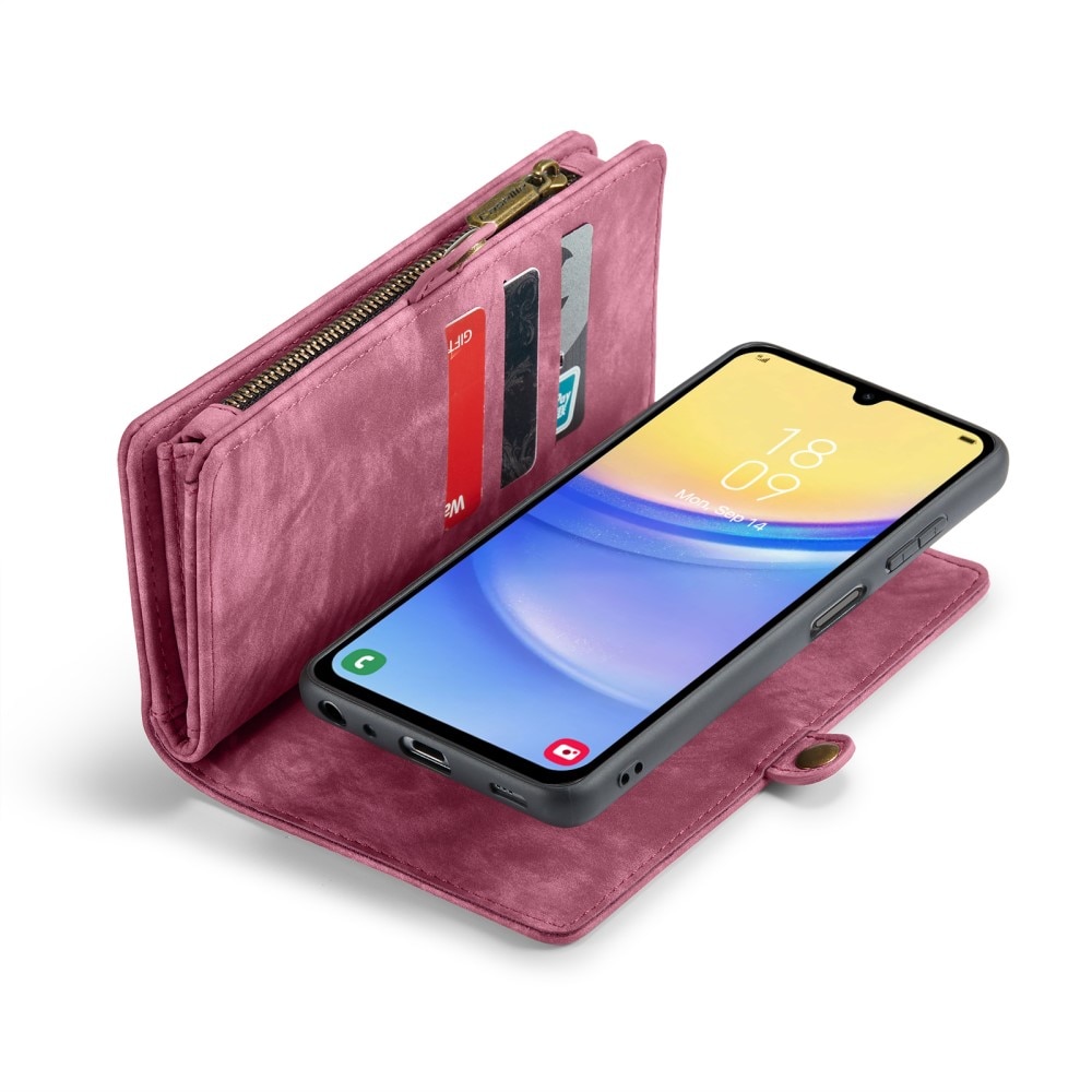 Multi-slot Plånboksfodral Samsung Galaxy A15 röd