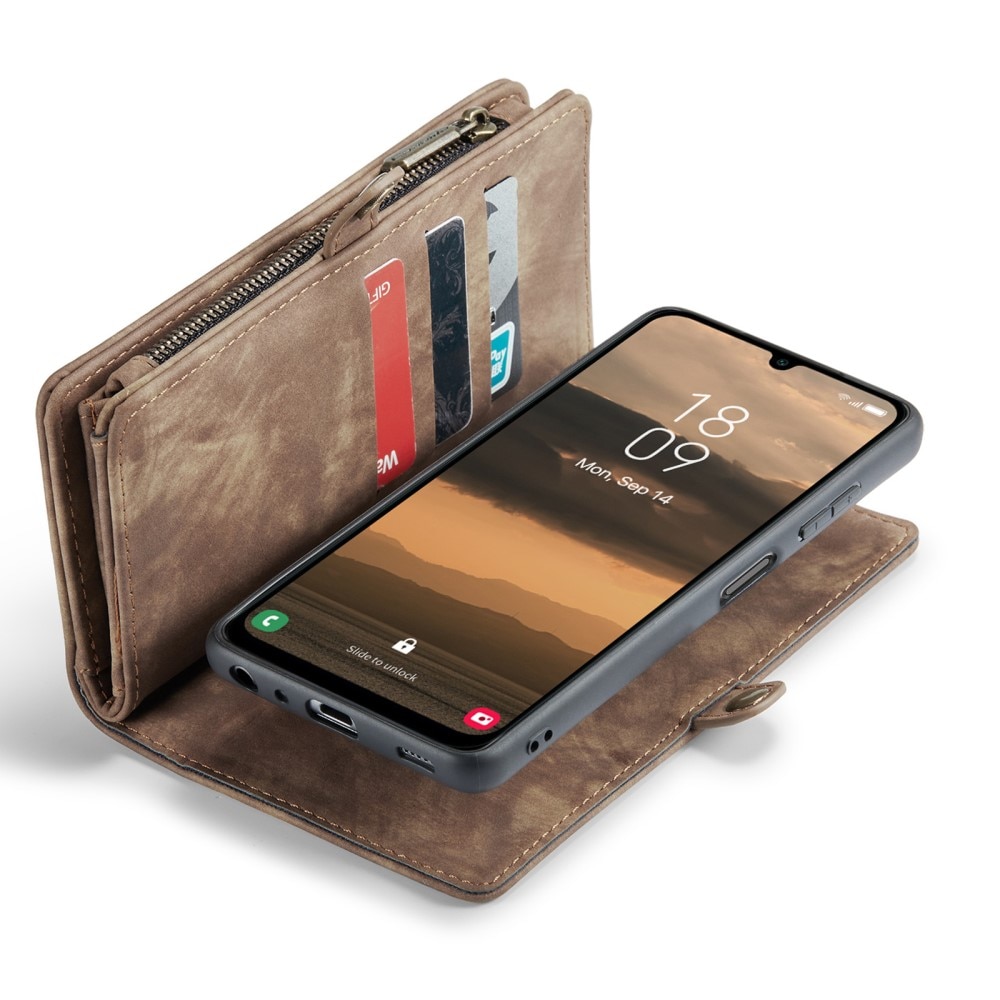 Multi-slot Plånboksfodral Samsung Galaxy A25 brun