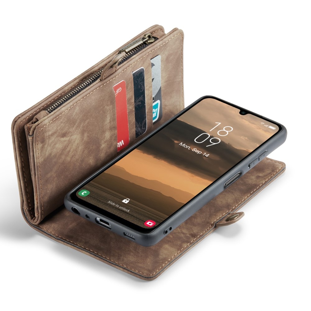 Multi-slot Plånboksfodral Samsung Galaxy A25 Brun