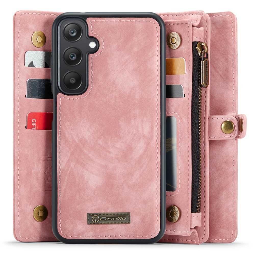 Multi-slot Plånboksfodral Samsung Galaxy A25 rosa