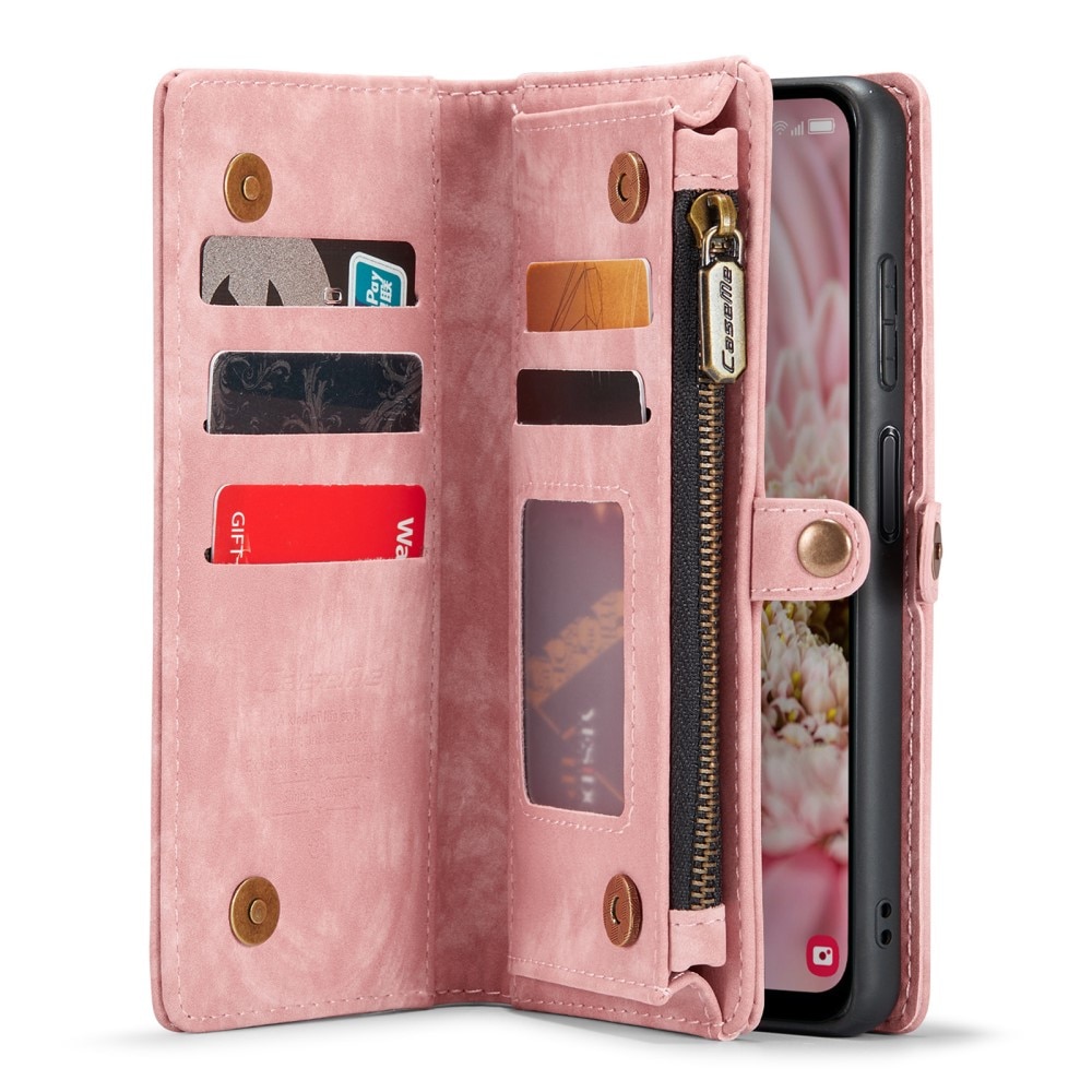 Multi-slot Plånboksfodral Samsung Galaxy A25 rosa