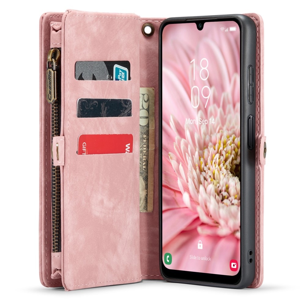 Multi-slot Plånboksfodral Samsung Galaxy A25 rosa