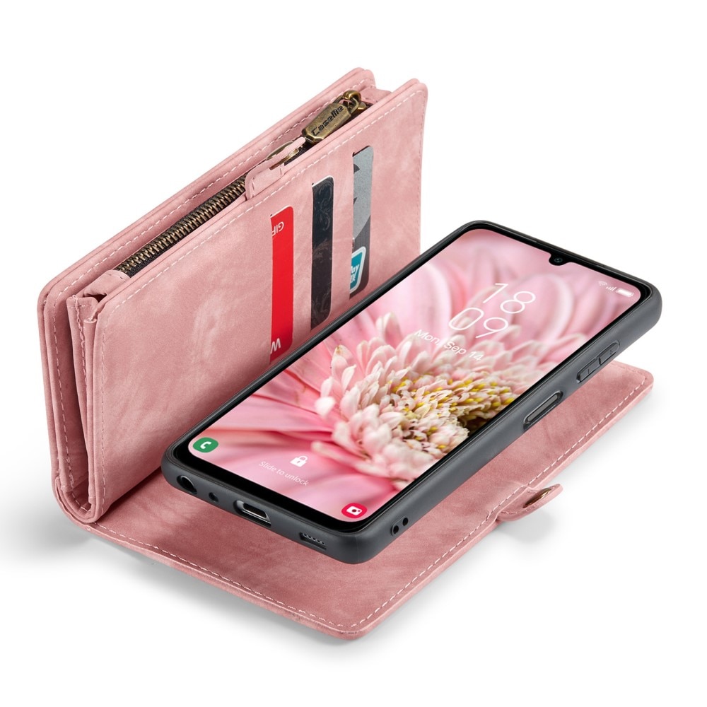 Multi-slot Plånboksfodral Samsung Galaxy A25 rosa