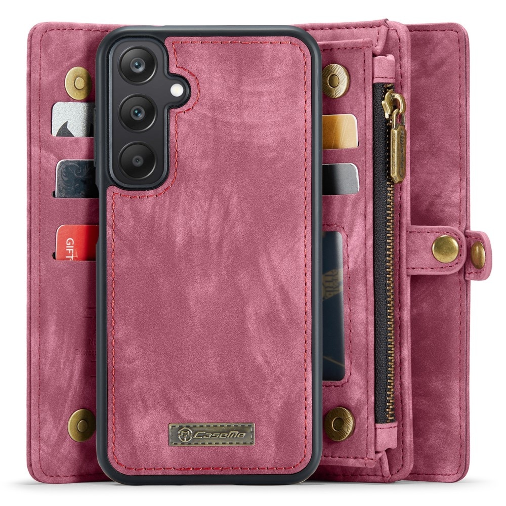 Multi-slot Plånboksfodral Samsung Galaxy A25 Röd