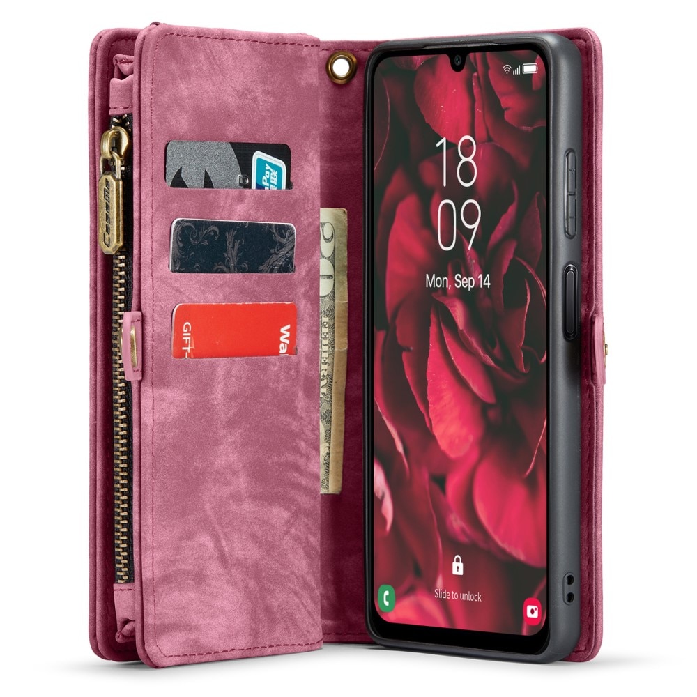 Multi-slot Plånboksfodral Samsung Galaxy A25 röd