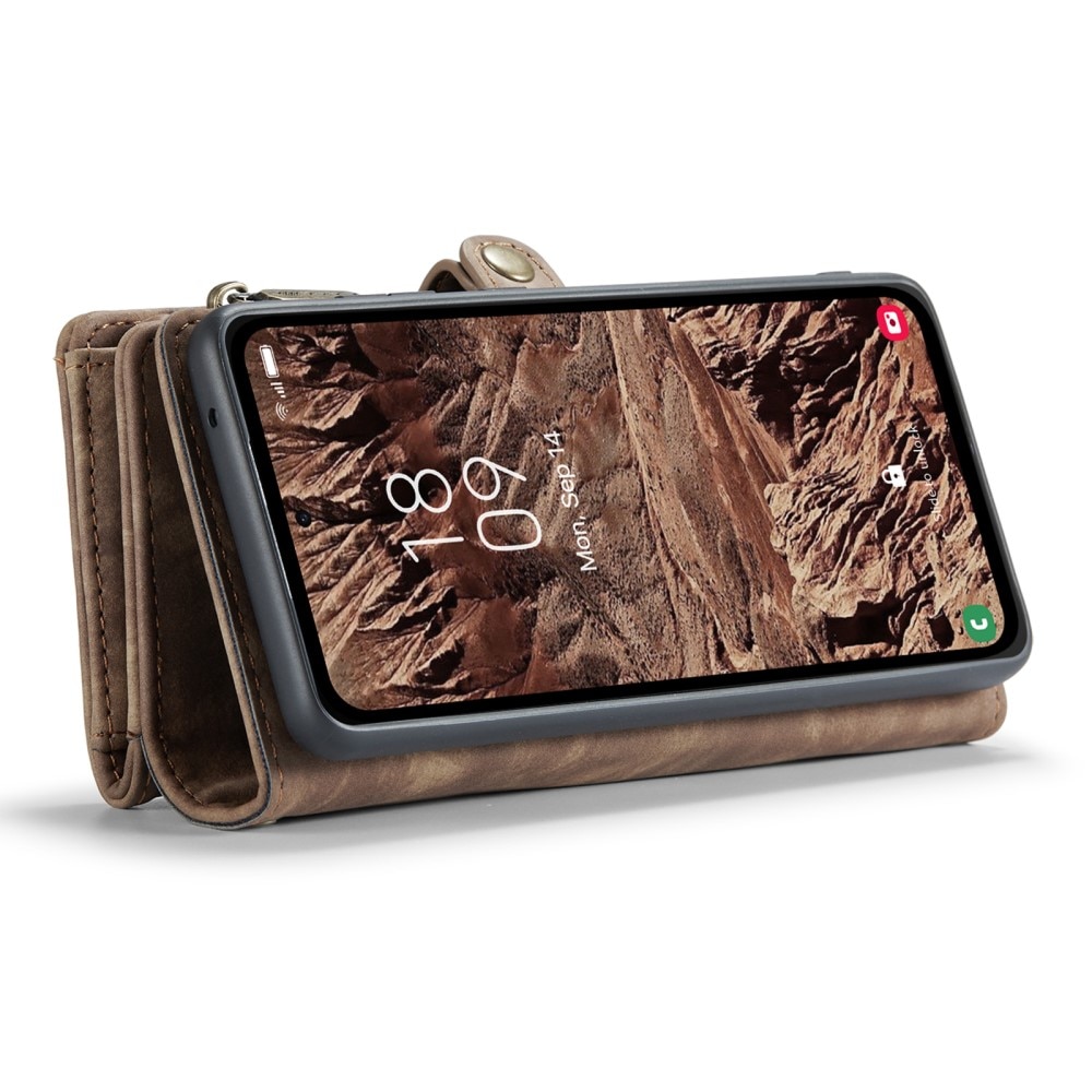 Multi-slot Plånboksfodral Samsung Galaxy A55 Brun