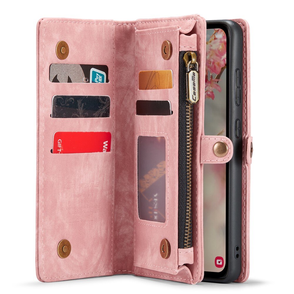 Multi-slot Plånboksfodral Samsung Galaxy A55 Rosa
