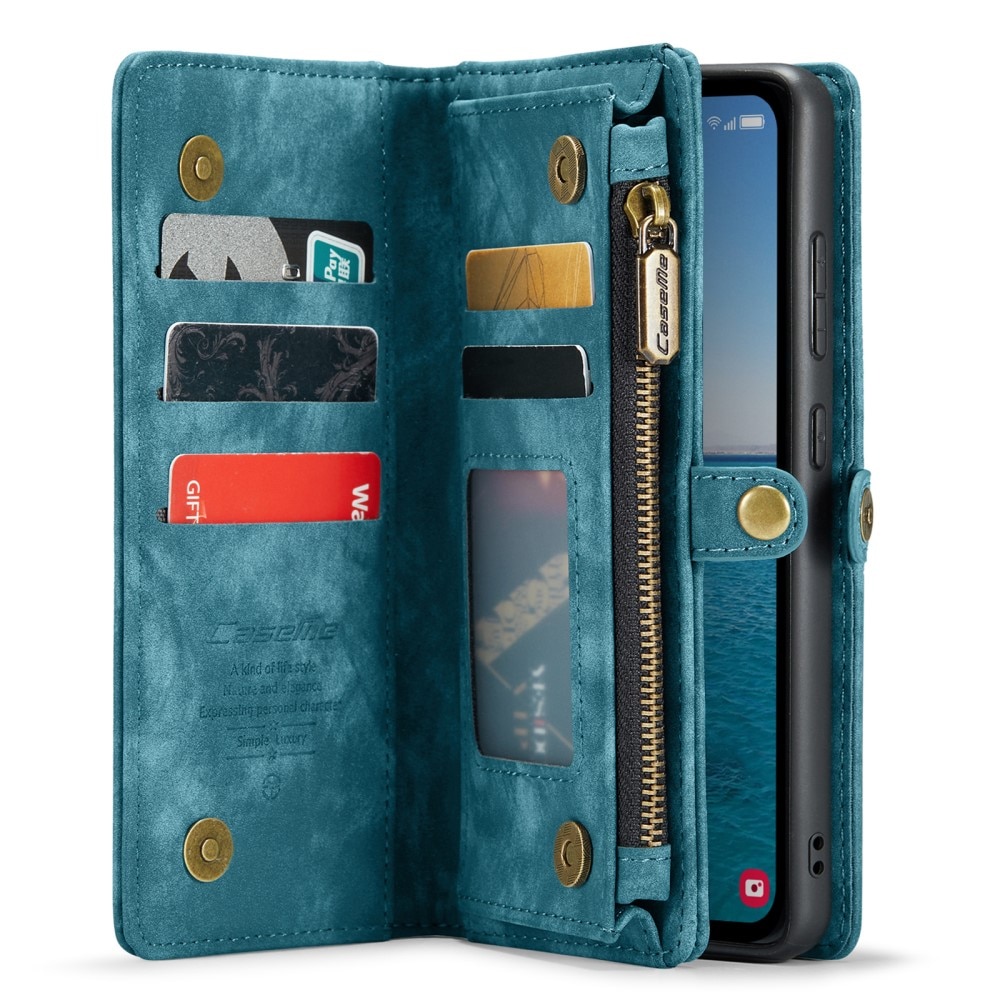 Multi-slot Plånboksfodral Samsung Galaxy A55 blå