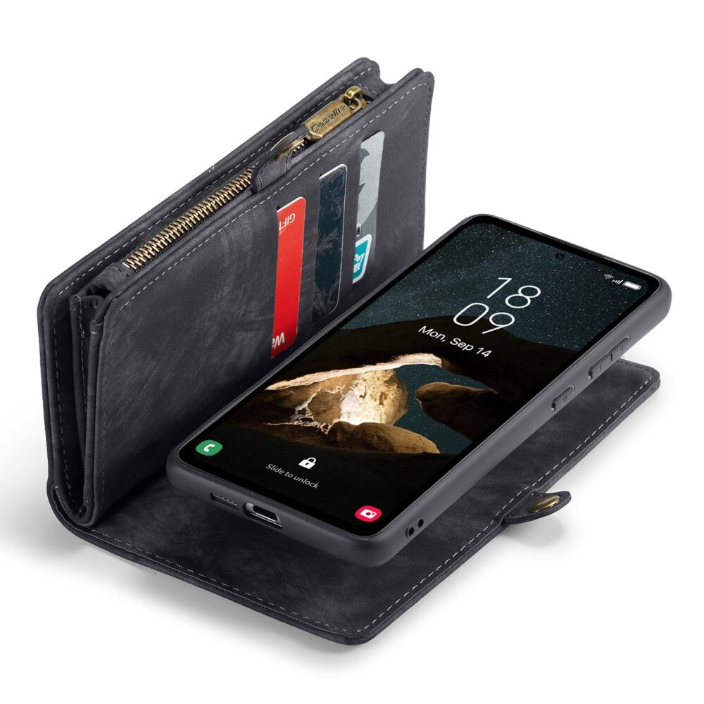 Multi-slot Plånboksfodral Samsung Galaxy A55 Grå
