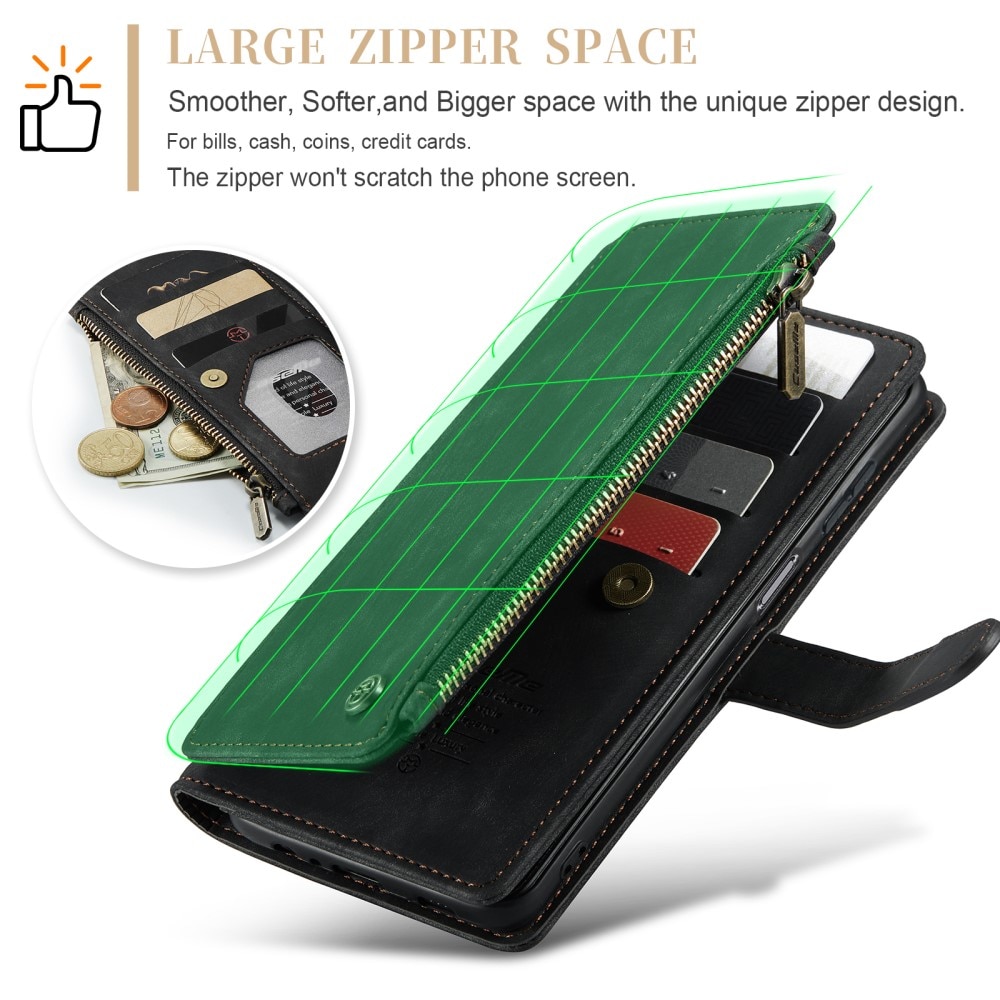 Zipper Plånboksfodral Samsung Galaxy A15 Svart