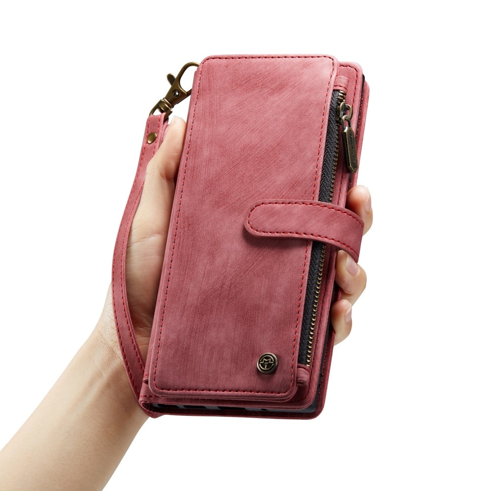 Zipper Plånboksfodral Samsung Galaxy A15 Röd