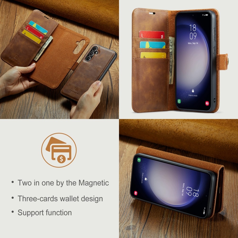 Magnet Wallet Samsung Galaxy A35 Cognac