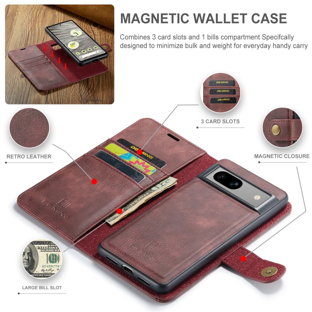 Magnet Wallet Google Pixel 8a Red