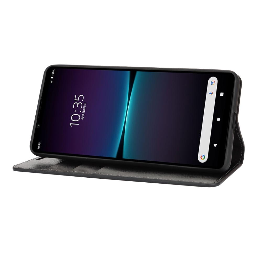 Mobilfodral Äkta Läder Sony Xperia 1 VI Svart