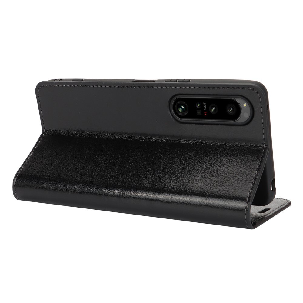 Mobilfodral Äkta Läder Sony Xperia 1 VI Svart