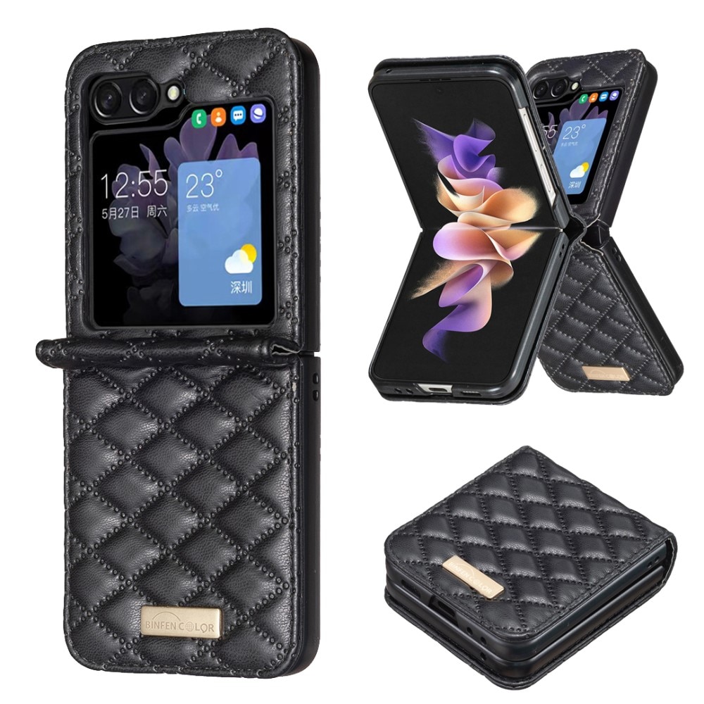 Fodral Samsung Galaxy Z Flip 6 Quilted svart