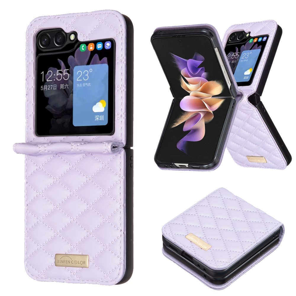 Fodral Samsung Galaxy Z Flip 6 Quilted lila