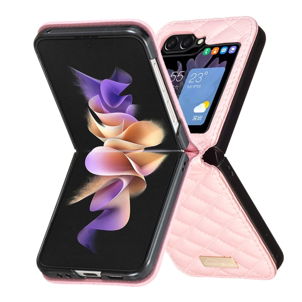 Fodral Samsung Galaxy Z Flip 6 Quilted rosa