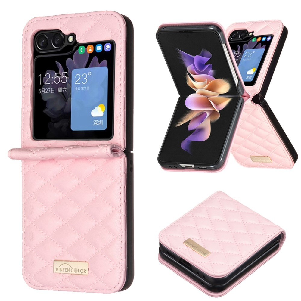 Fodral Samsung Galaxy Z Flip 6 Quilted rosa