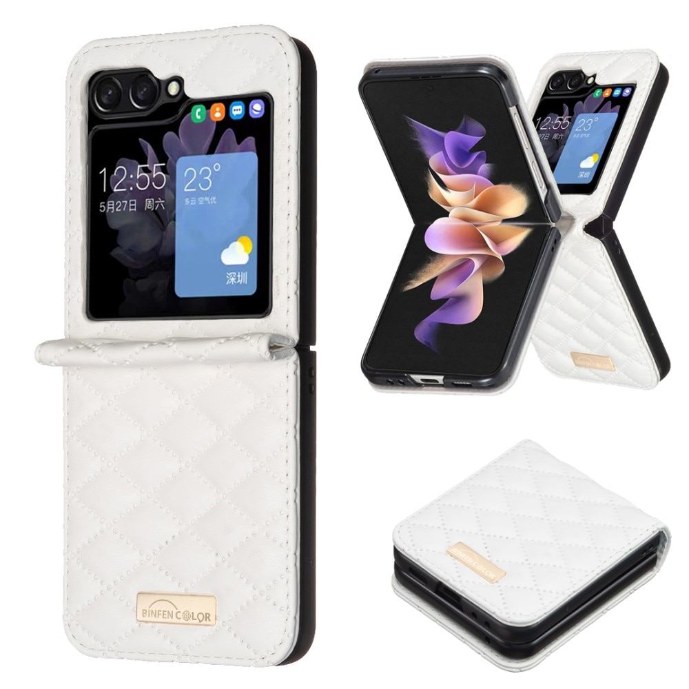 Fodral Samsung Galaxy Z Flip 6 Quilted vit