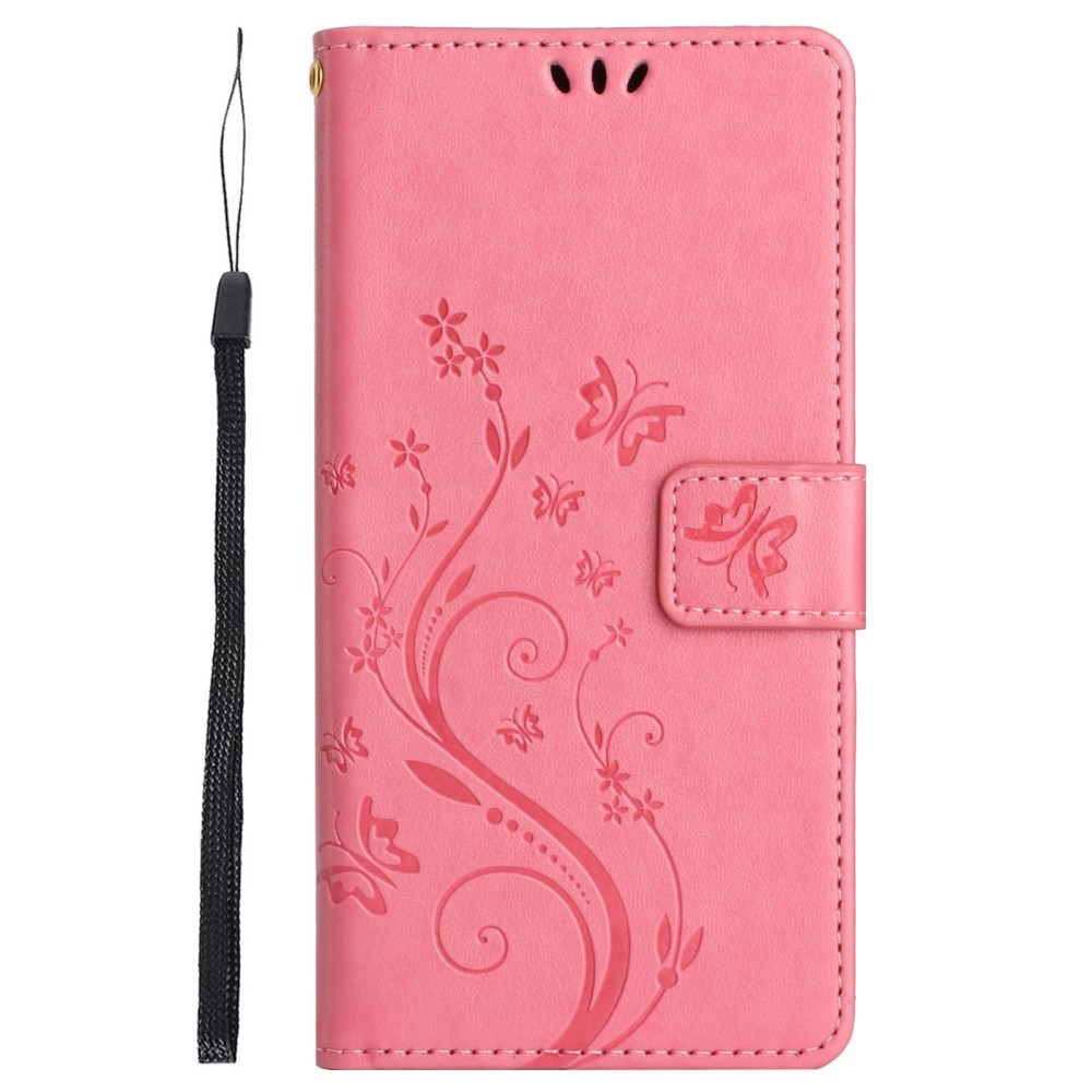 Läderfodral Fjärilar Sony Xperia 10 VI Rosa