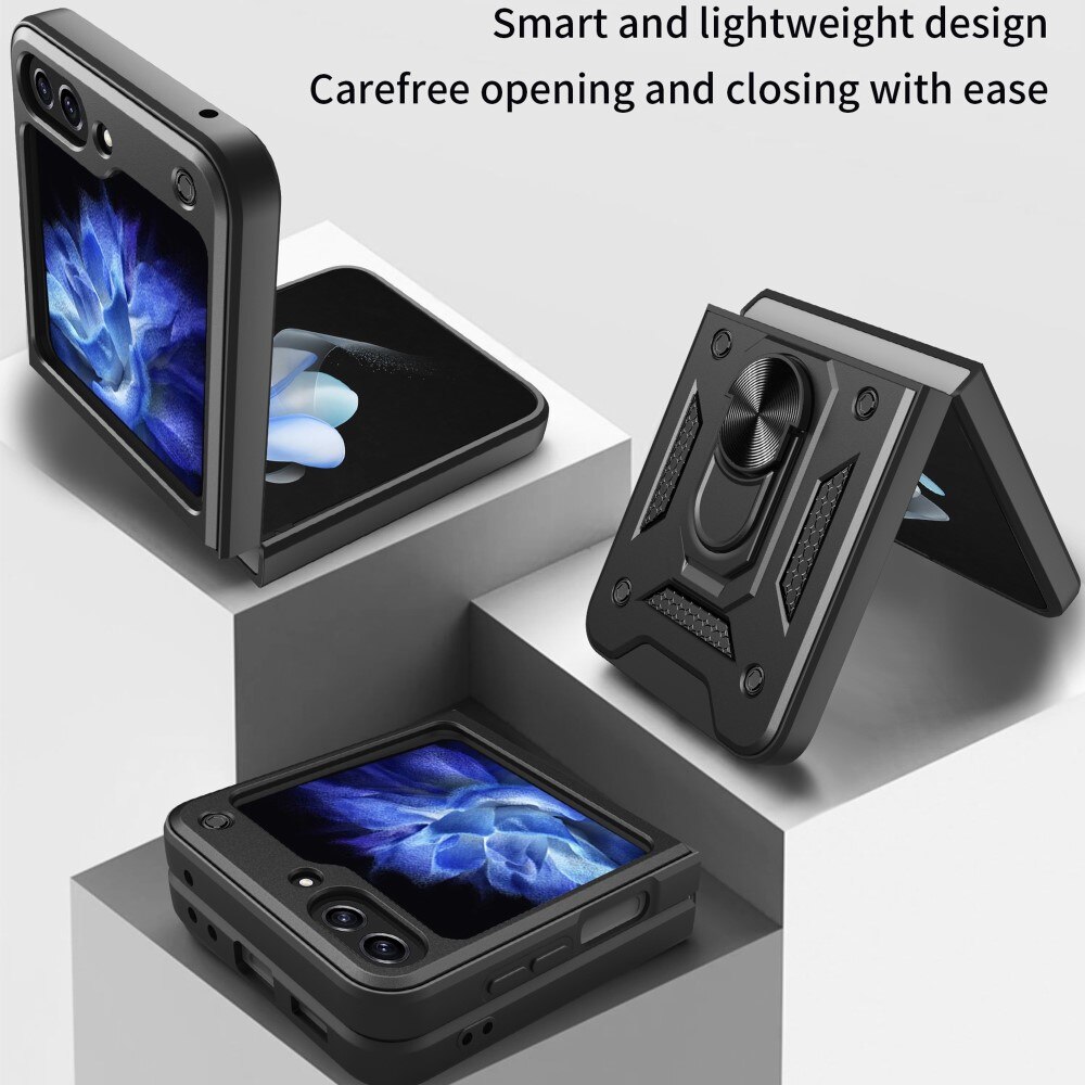 Hybridskal Tech Ring Samsung Galaxy Z Flip 6 svart