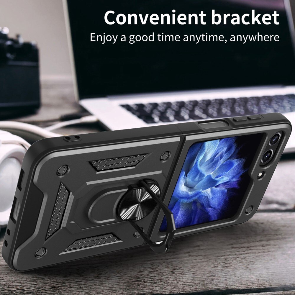 Hybridskal Tech Ring Samsung Galaxy Z Flip 6 svart
