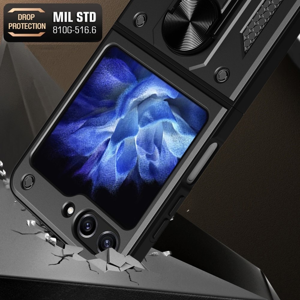 Hybridskal Tech Ring Samsung Galaxy Z Flip 6 svart