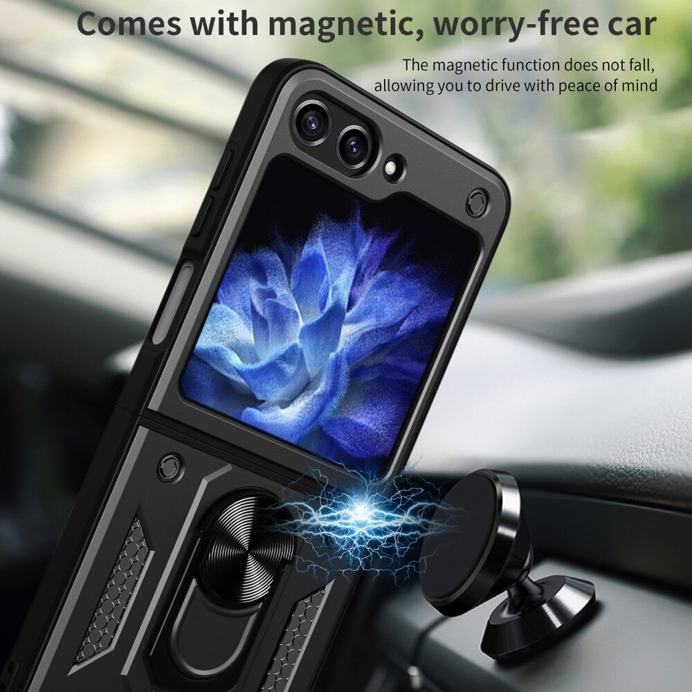 Hybridskal Tech Ring Samsung Galaxy Z Flip 6 svart
