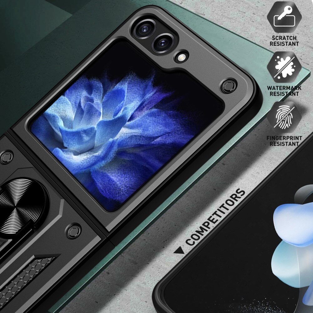 Hybridskal Tech Ring Samsung Galaxy Z Flip 6 svart